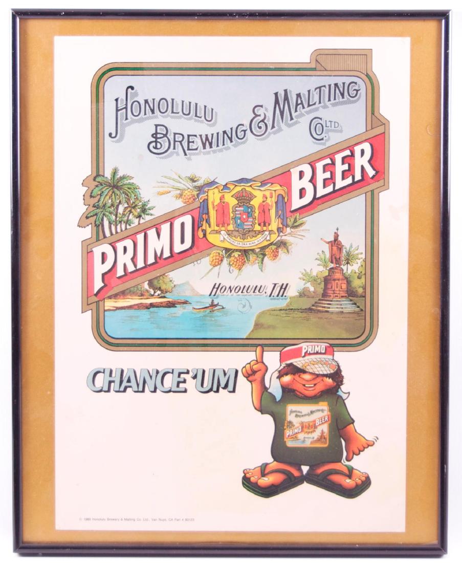Honolulu Brewing and Malting Co. Primo Beer Advertising
