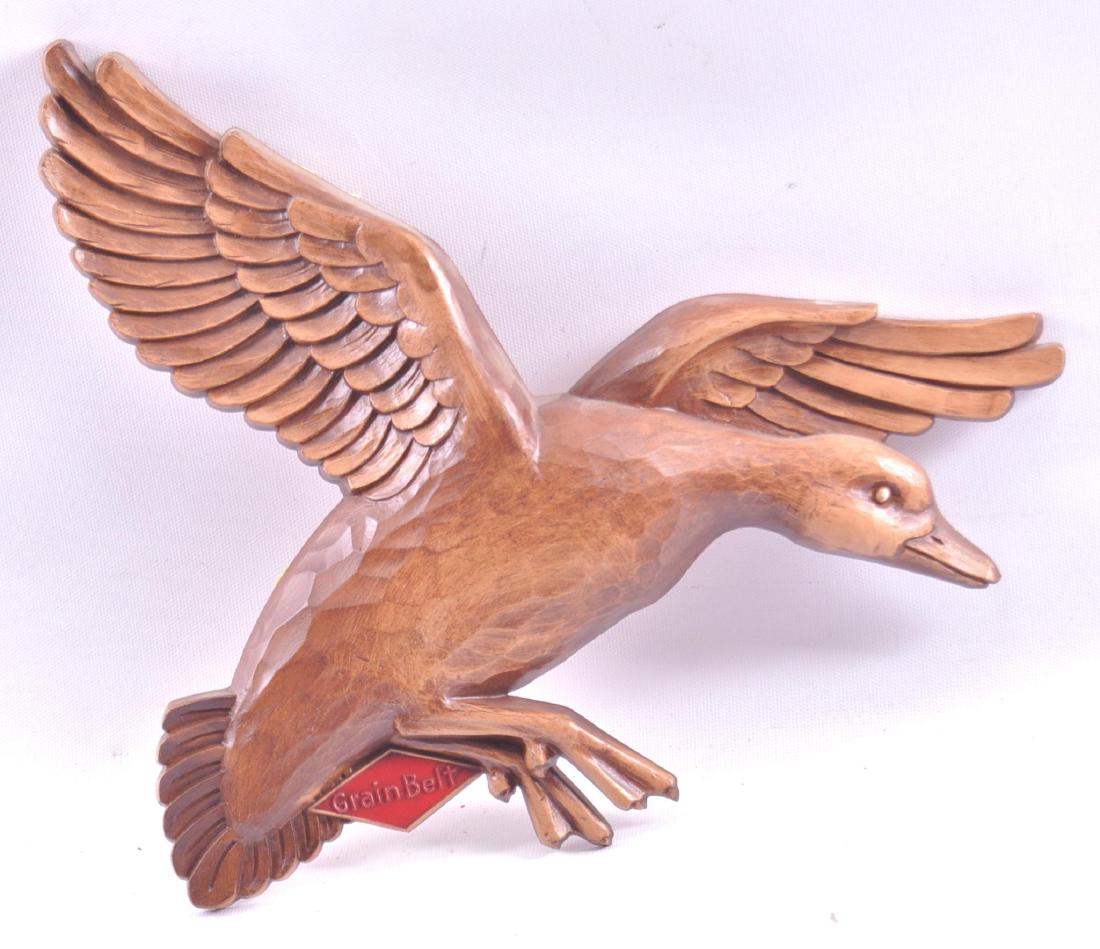 Vintage Grain Belt Advertising Plastic Goose Sign: 13 12 x 10 inches