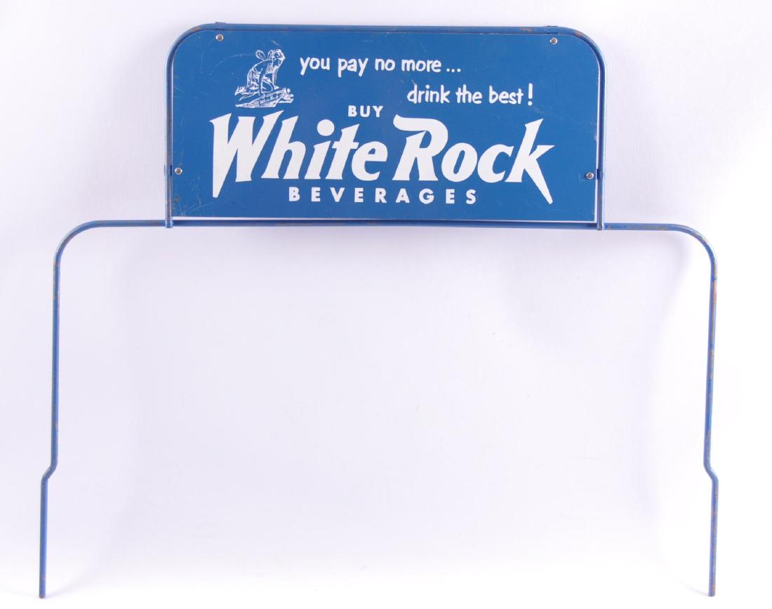 Vintage White Rock Advertising Metal Beer Display: 24 1/2 x 20 1/2 inches