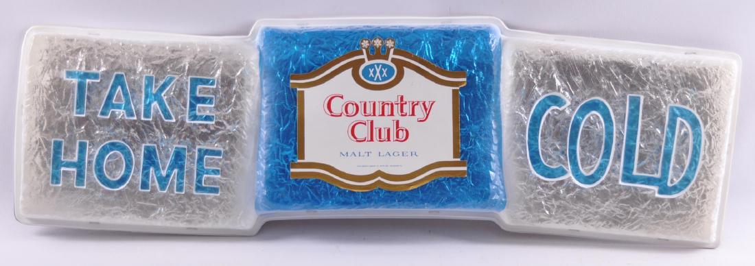 Vintage Country Club "Take Home Cold" Advertising Foil: 32 x 9 inches