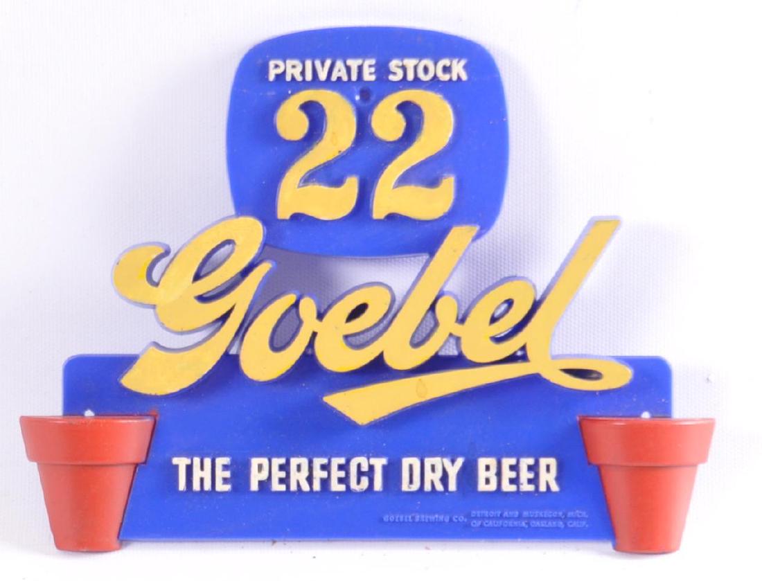Vintage Goebel 22 Private Stock Advertising Plastic: 8 1/2 x 6 1/2 inches