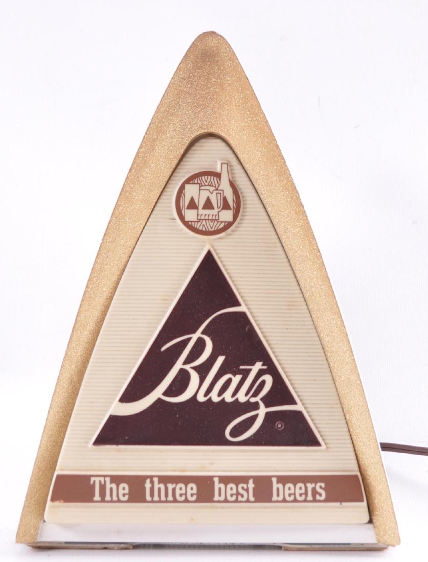 Vintage Blatz Beer Light Up Advertising Sign: Working Condition, 7 1/4 x 10 inches
