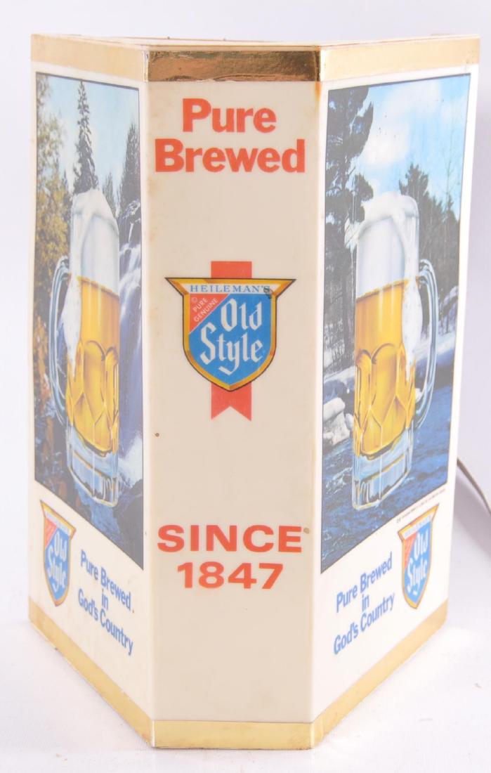 Vintage Heileman's Old Style Light Up Advertising Beer: Working Condition, 9 x 7 x 12 1/2 inches