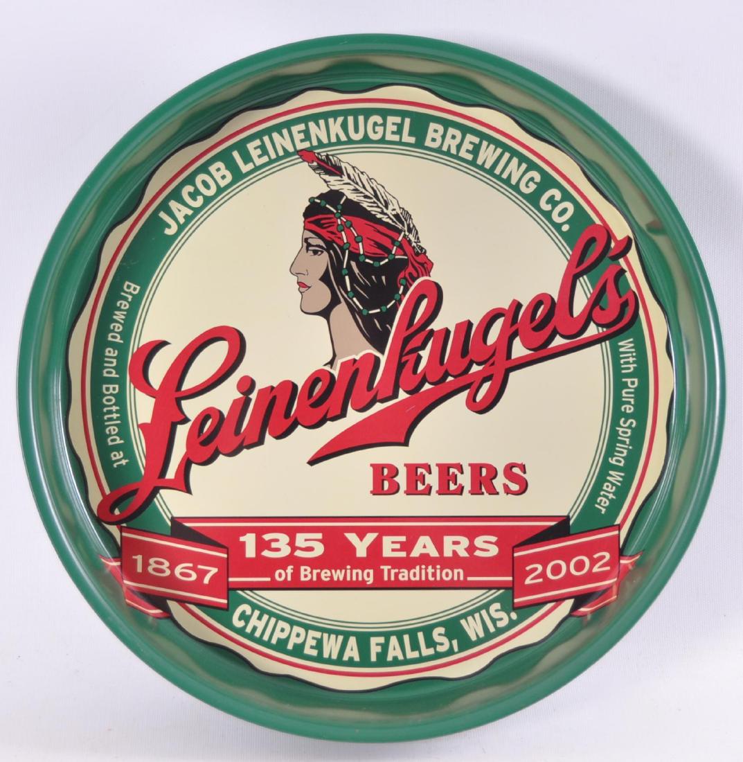Leinenkugels 135th Anniversary Advertising Metal Drink: 14 inches round