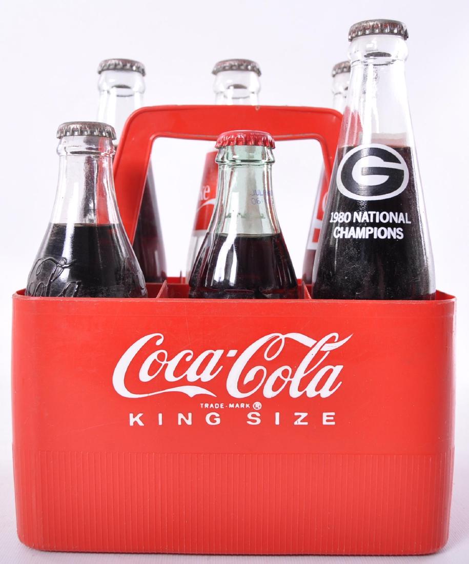 Vintage Coca-Cola Advertising Plastic Six Pack with: Includes Crimson Tide, The 1980 Olympics, and More