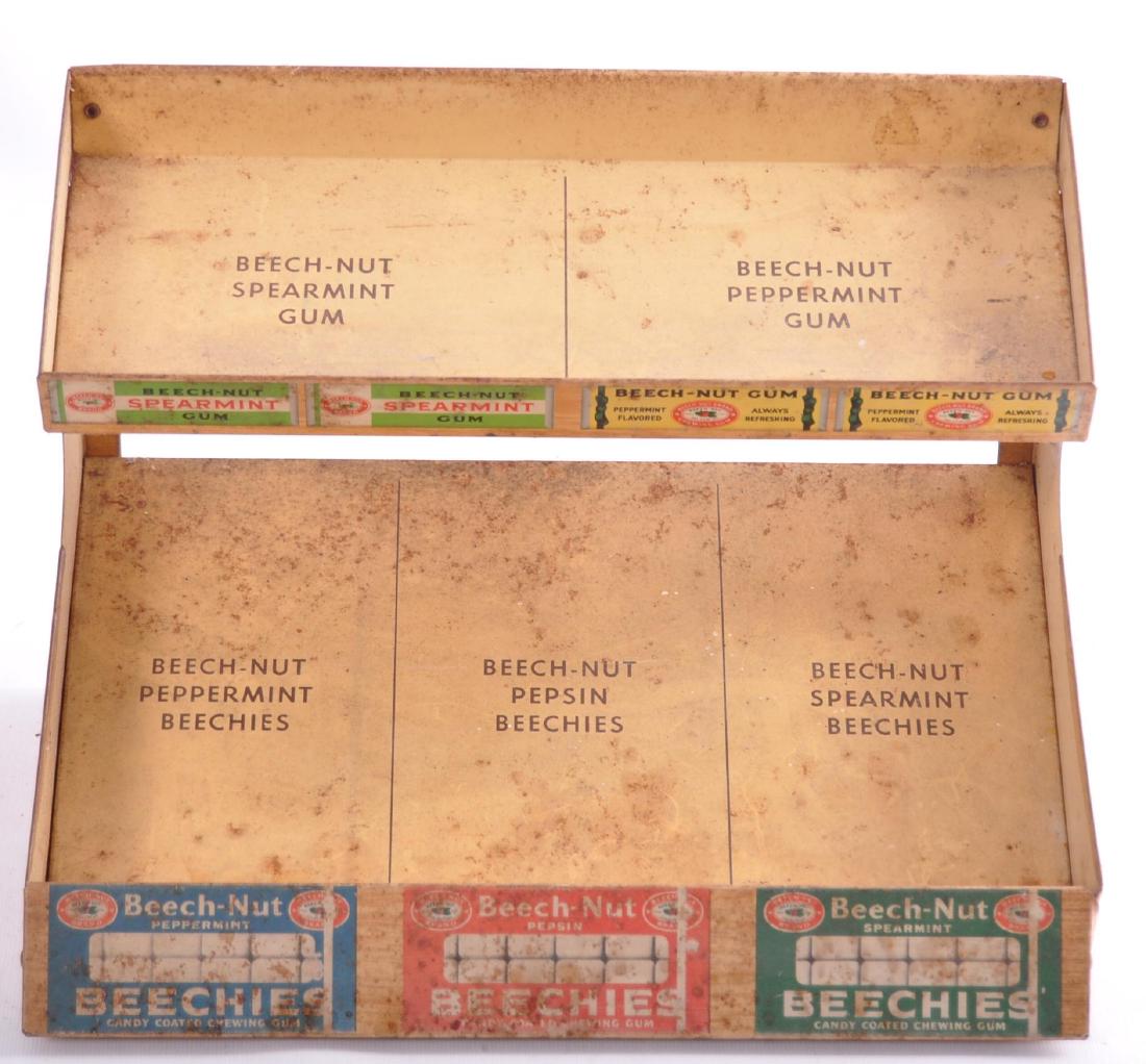 Vintage Beech-Nut Advertising Gum Store Display: 12 1/2 x 8 1/2 x 9 inches