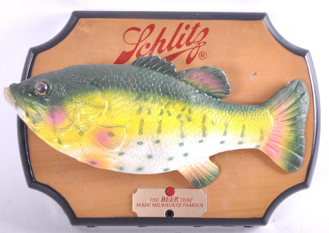 Schlitz Advertising Billy Bass Talking Fish: Unknown Working Condition, 13 x 9 inches