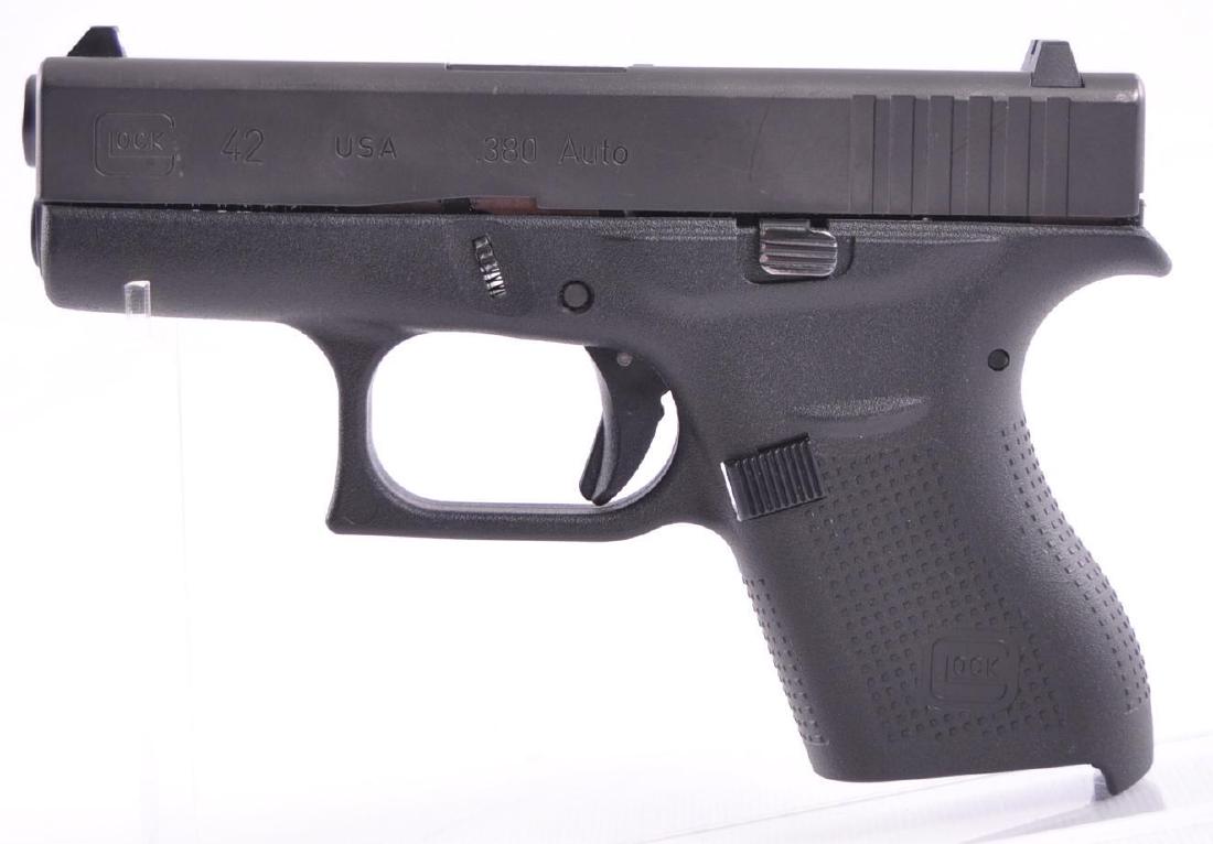 Glock Model 42 .380 Auto Cal. Semi Auto Pistol: Serial Number ACHR993, Missing Magazine, Like New Condition
