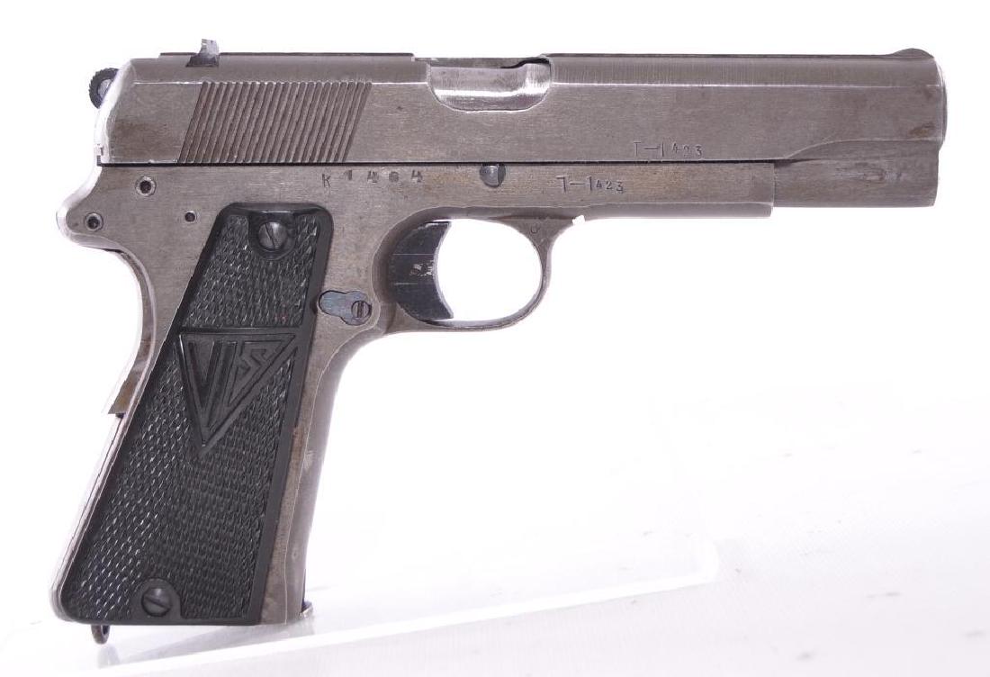 WW2 German Fabryka Broni FB Radom Model Vis 35 Semi: Includes Waffen Marks on the Slide, Frame, and Magazine, Serial Number T-1423, Also Marked K1464,Ê