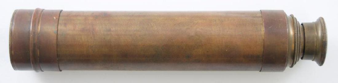Antique Brass Telescope: 8 inches collapsed and 22 1/2 inches extended 1 5/8 inches round