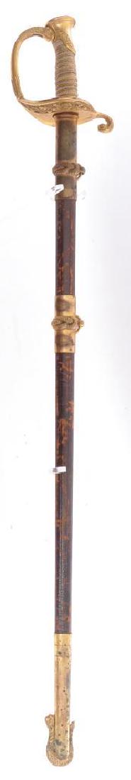 WW2 US Navy Officers Dress Sword with Scabbard: Browning King & Co. New York NY. 36 inches with Scabbard
