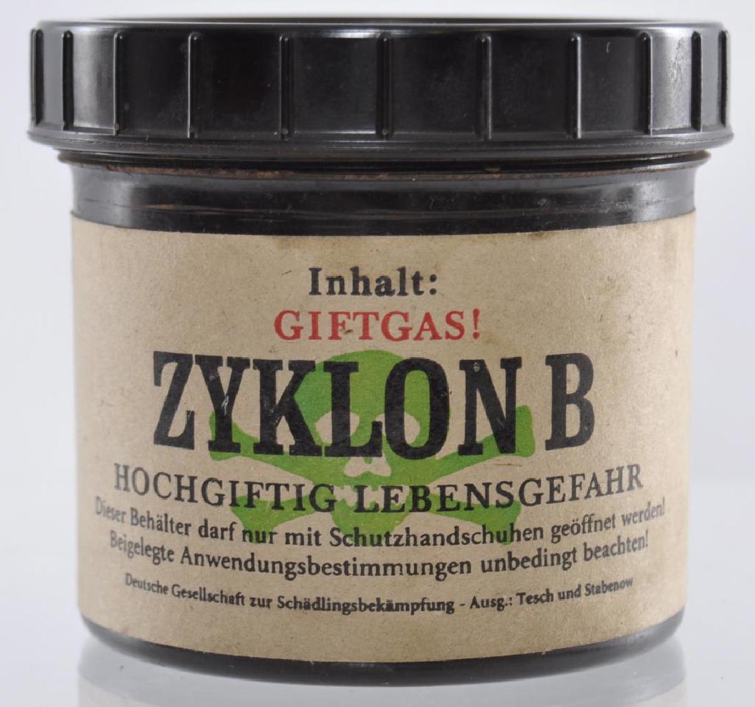 WW2 German Zyklon B Bakelite Commercial Canister: 3 3/4 x 3 1/4 inches