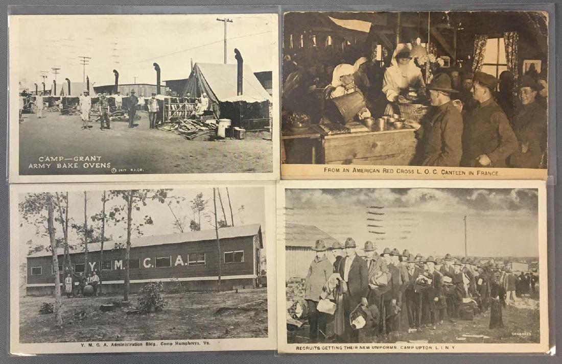 Postcards-Group of 540+ WWI Army: Includes Camp Dodge IA quad card, Red Cross, Women in the front lines and more