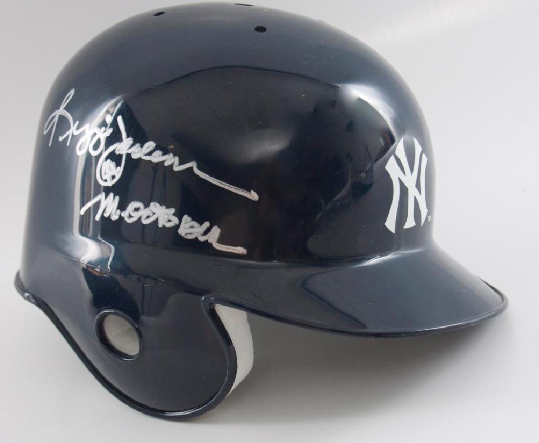 Signed New York Yankee Reggie Jackson Miniature Helmet (1 of 2)