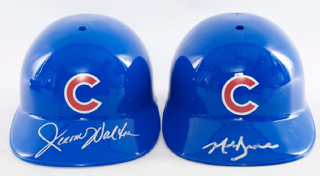 Group of 2 Chicago Cubs Signed Helmets Jerome Walton (1 of 3)