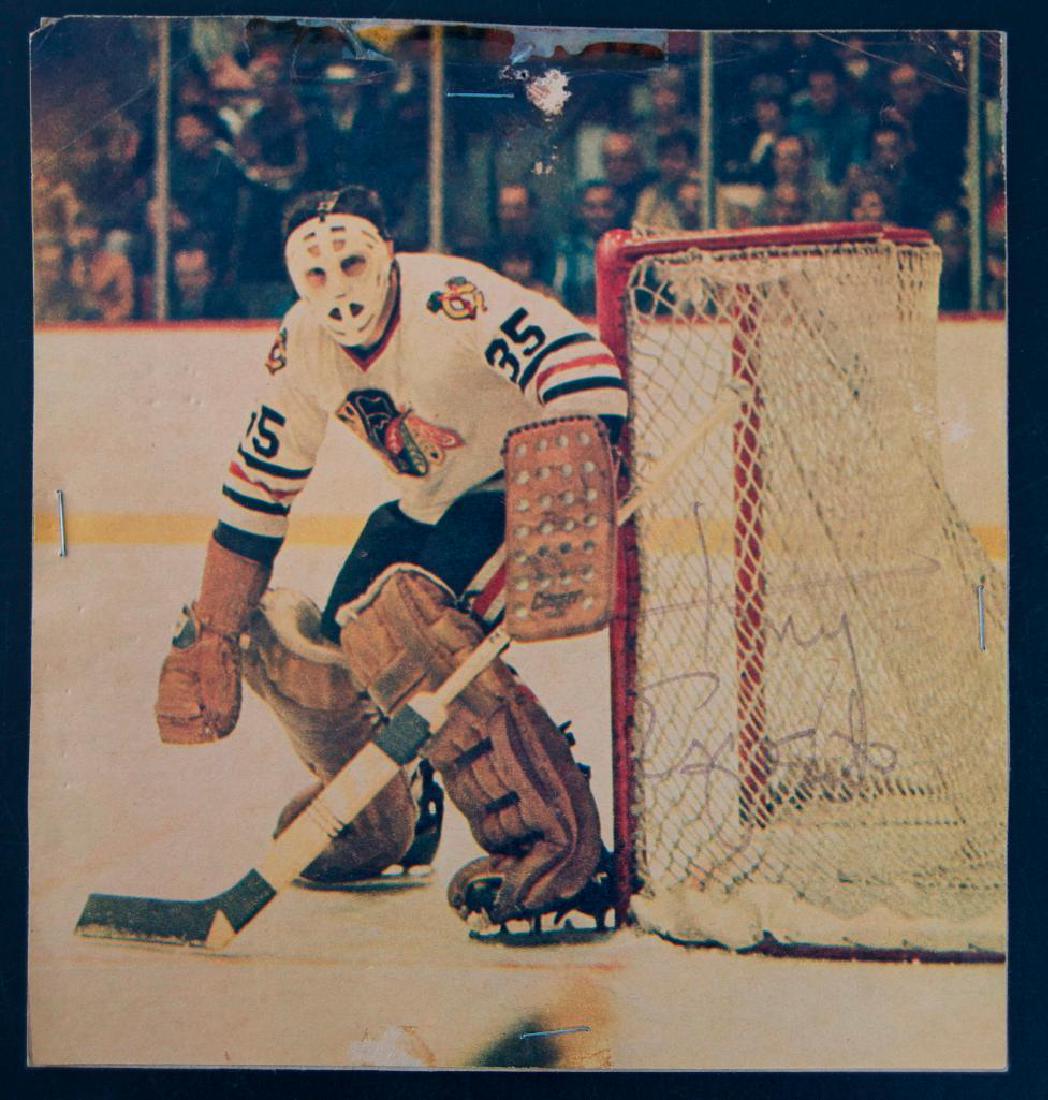 Signed Chicago Blackhawk Tony Esposito Newspaper: 7 x 8 inches, We Guarantee the Authenticity of this Item