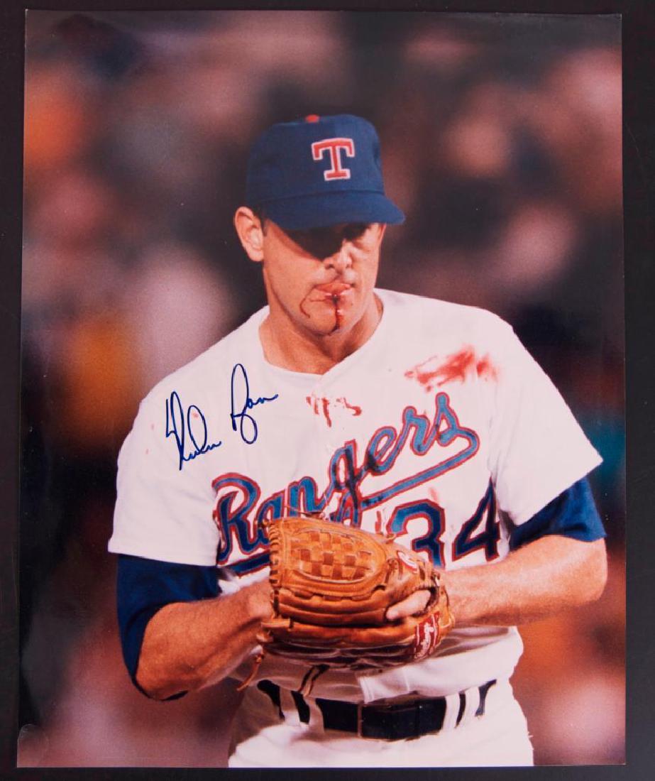 Signed Texas Rangers Nolan Ryan Blood Lip Photograph (1 of 2)