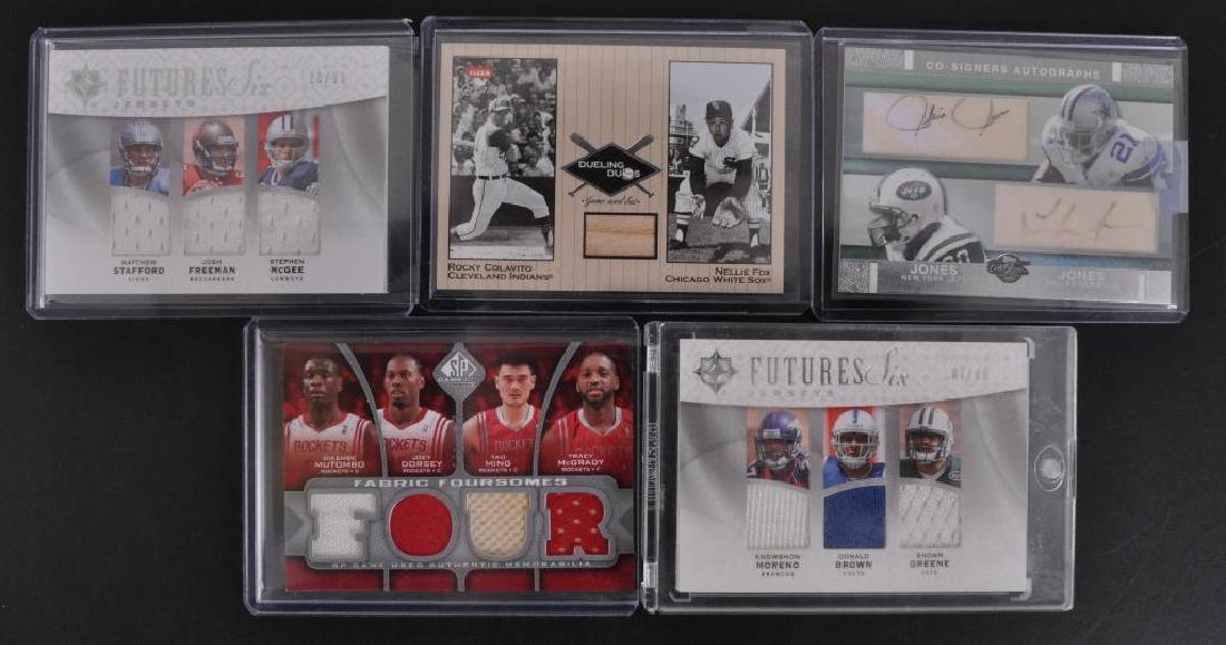 Group of 5 Autograph and Game Worn Jersey Cards (1 of 2)