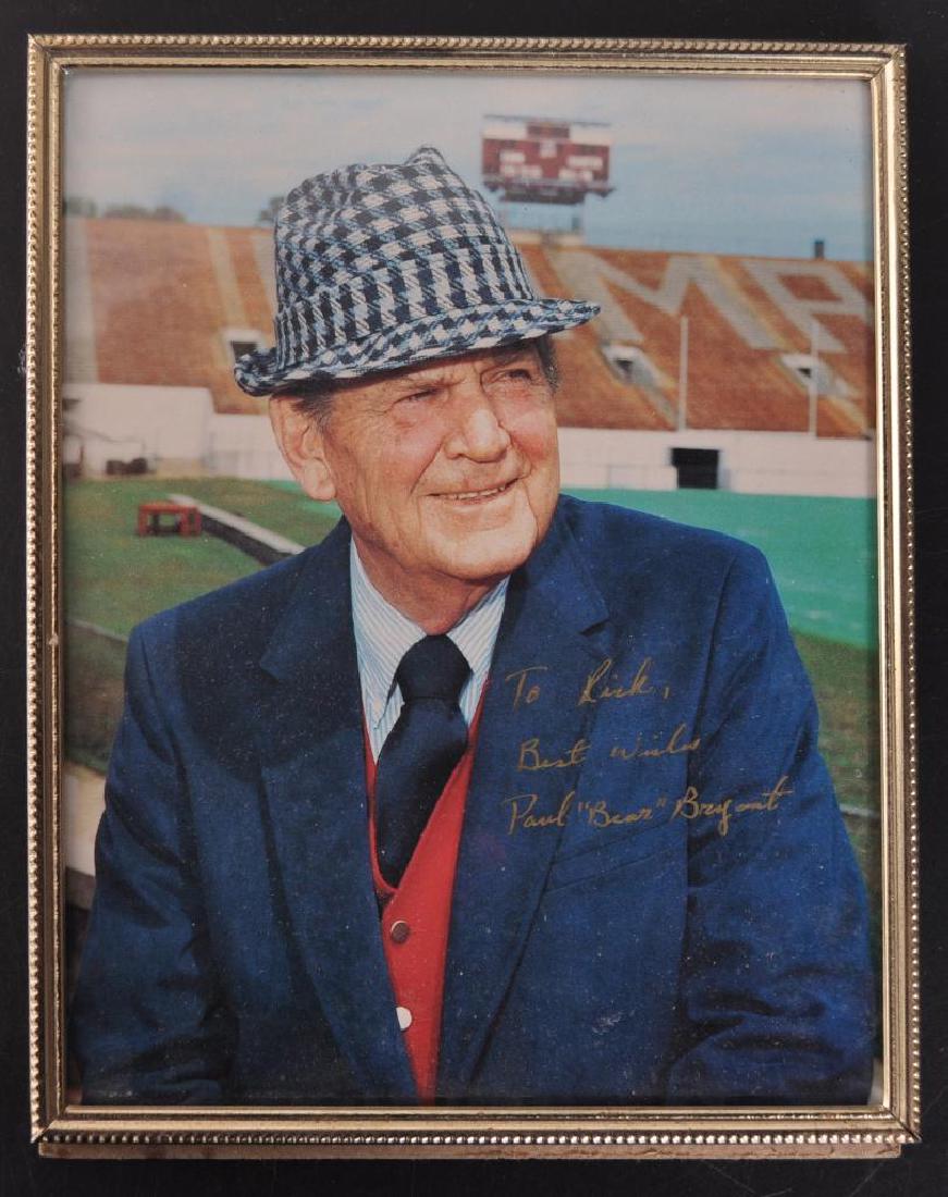 Signed Paul "Bear" Bryant Photo (1 of 2)