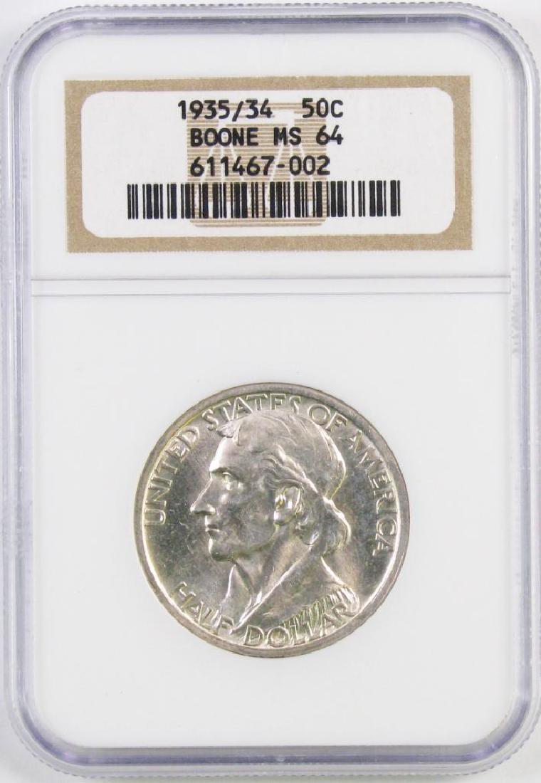 1935/34 Boone Commemorative Silver Half Dollar (NGC) (1 of 4)