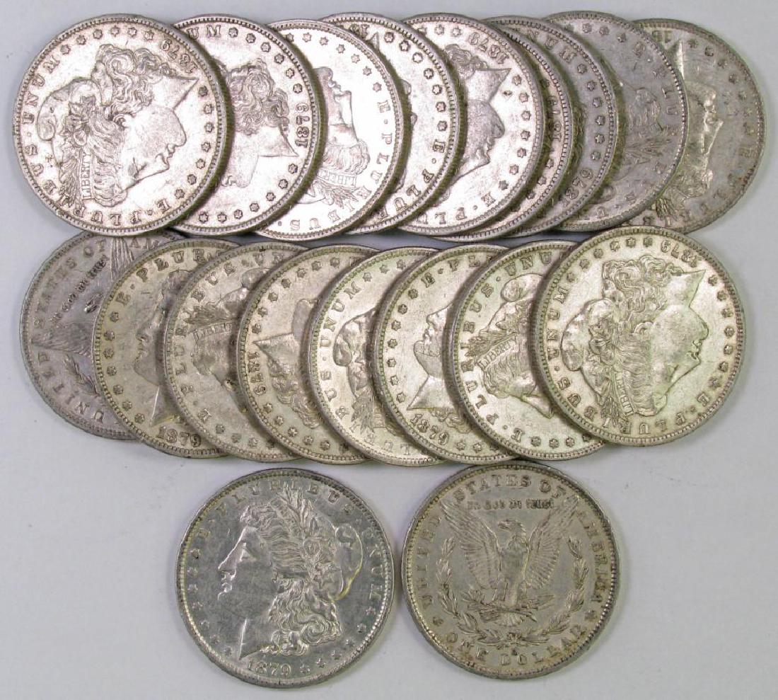 Lot of (19) 1879 O Morgan Silver Dollars. (1 of 1)
