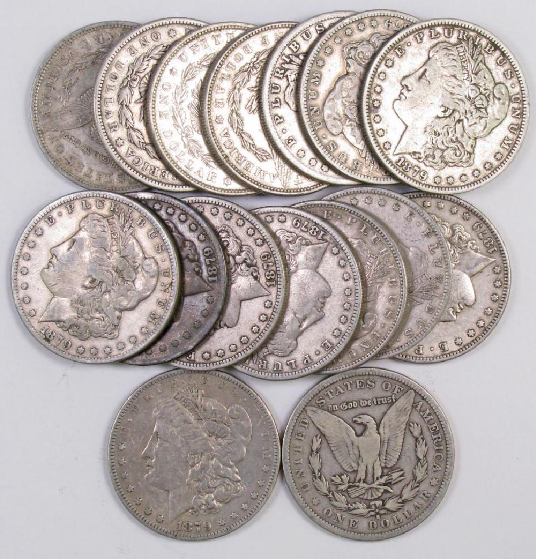 Lot of (16) Morgan Silver Dollars. (1 of 1)