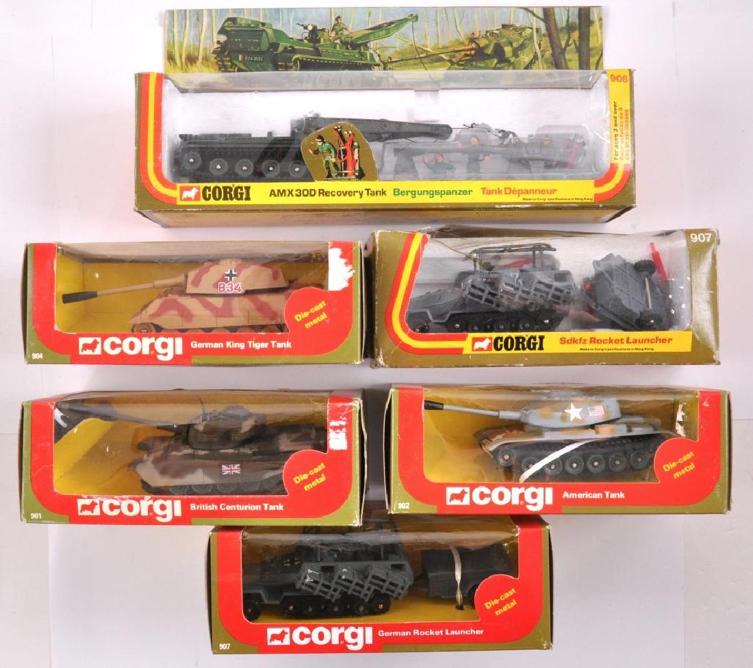 Group of 6 Corgi Die-Cast Military Vehicles with (1 of 7)