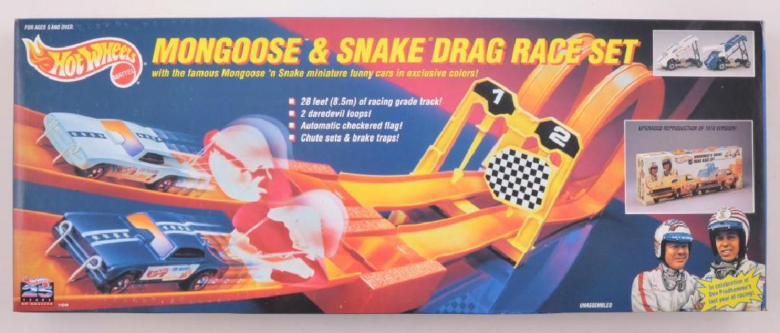 1993 Vintage Hot Wheels Mongoose & Snake Drag Race Set Brand