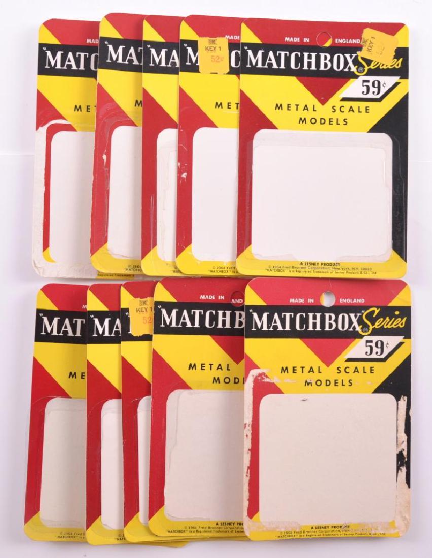 Group of 10 Matchbox Series Blister Pack Card Backs (1 of 2)