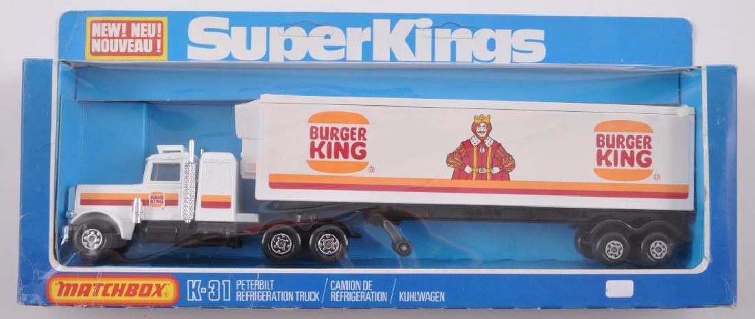 Matchbox Super Kings K-31 Burger King Peterbilt: Unpunched, A Lesney Product, MIB