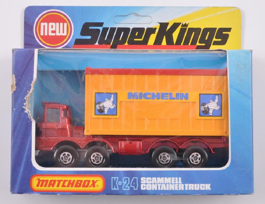 Matchbox Super Kings K-24 Scammell Container Truck: Michlin, Unpunched, A Lesney Product, MIB