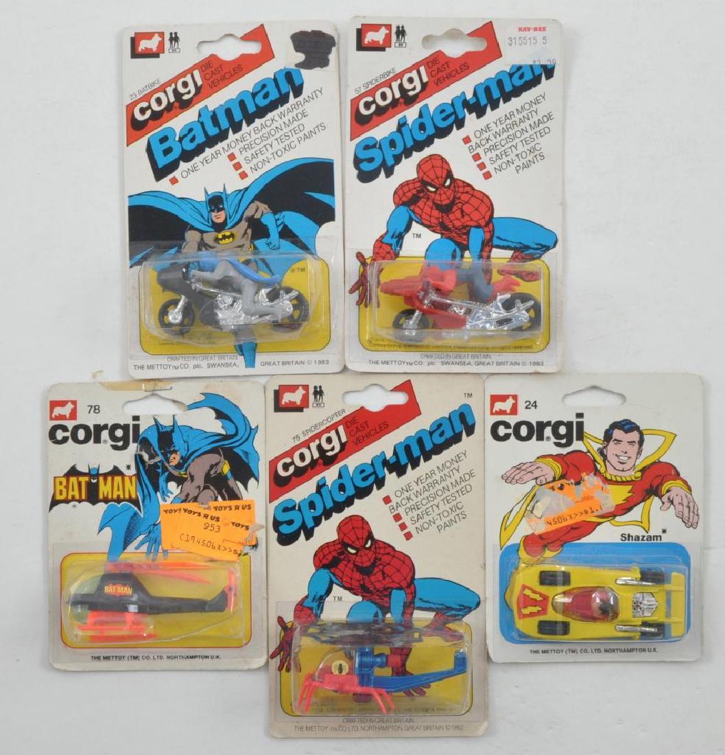 Group of 5 Corgi Junior DC and Marvel Comics Die-Cast (1 of 3)