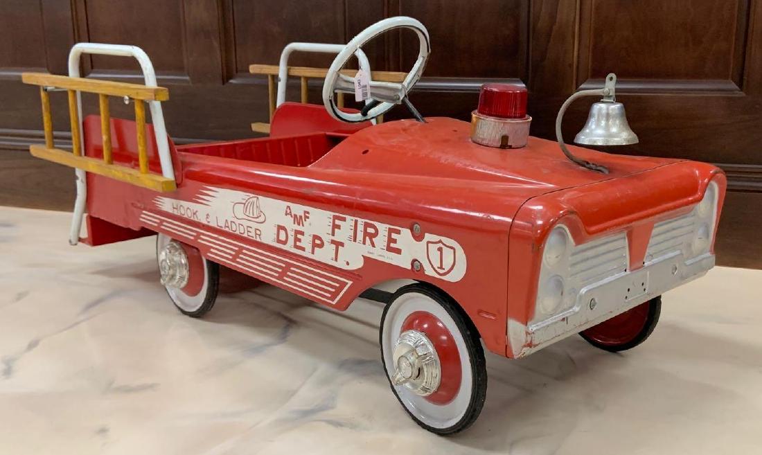AMF Fire Dept. Hook and Ladder Pedal Car: 46Ò x 20Ò x 18Ò, Due to size, weight, value, or shipping complexity, this item must be shipped via a 3rd party and the shipping cost may be high. We recommend contacting multiple shipping vendors f
