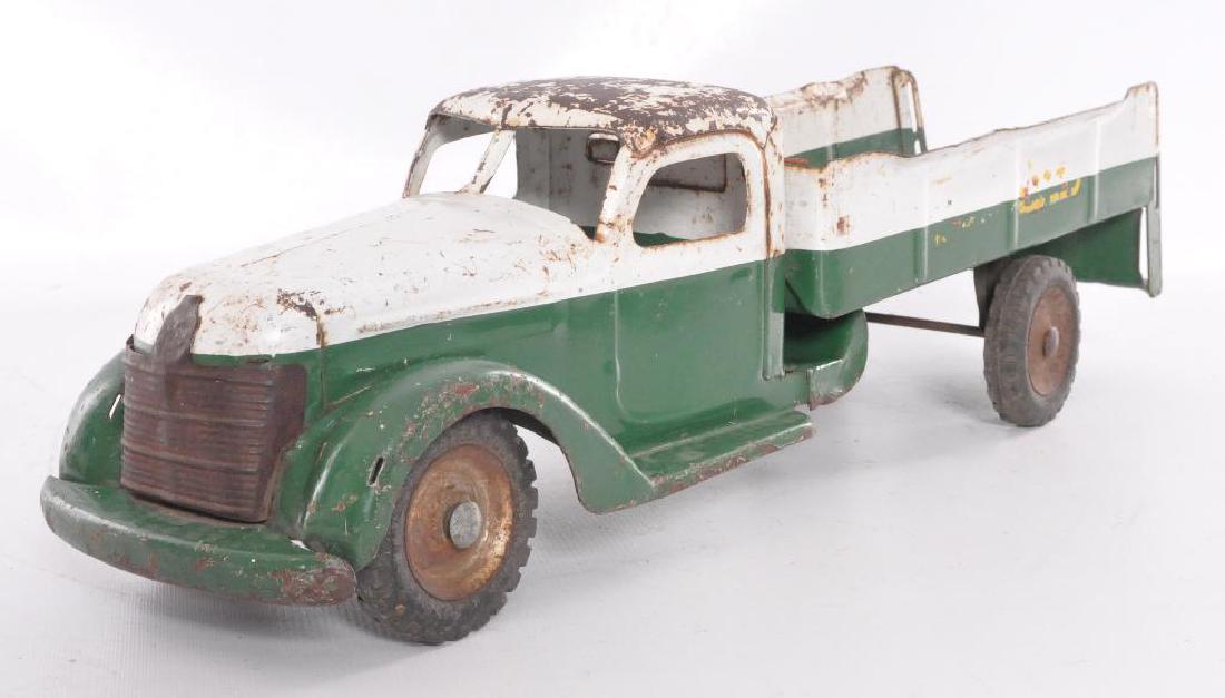Antique Buddy L Pressed Steel Delivery Truck: 1/16th Scale, Made in the USA