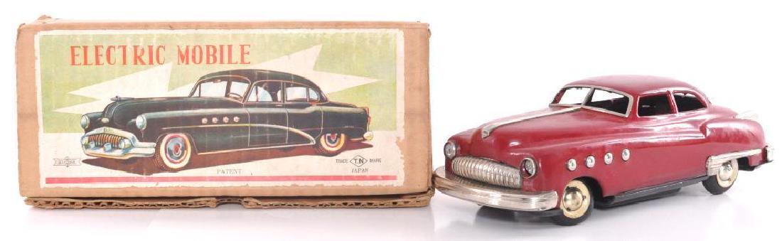 TN Japanese Tin Litho Battery Operated Electric Mobile: Non Working Condition, Made in Japan ,10 1/2 x 4 x 11 inches