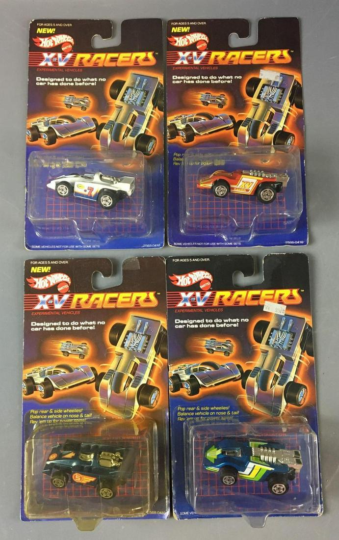 Group of 4 Hot Wheels X-V Racers Die-Cast Cars In: By Mattel, includes ultimator, ultra-sonix, hyper twister and proformer