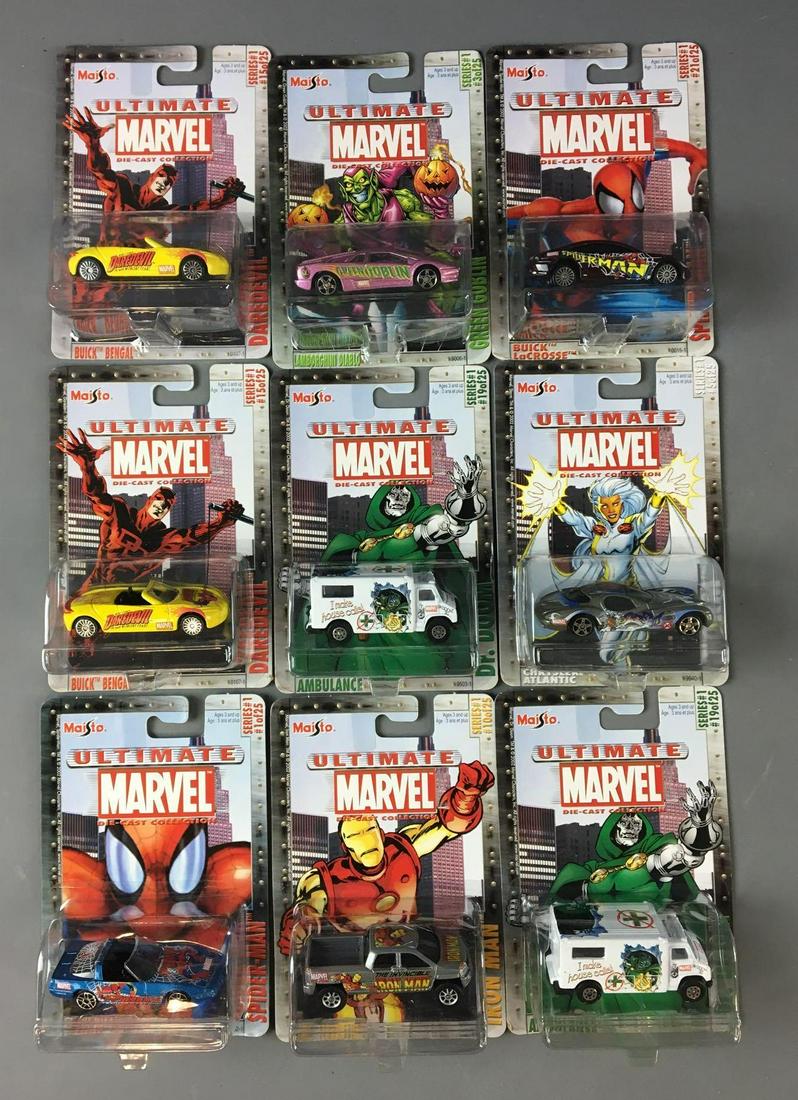 Group of 9 Maisto Ultimate Marvel Die-Cast Vehicles In (1 of 5)