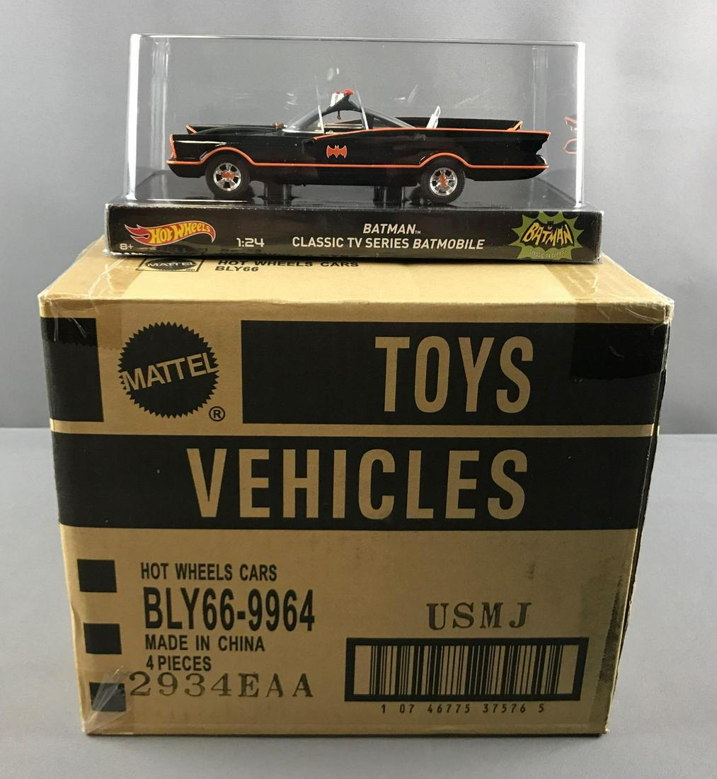 Hot Wheels shipping box of Batman classic tv series: 4 pieces included, 2014 Mattel