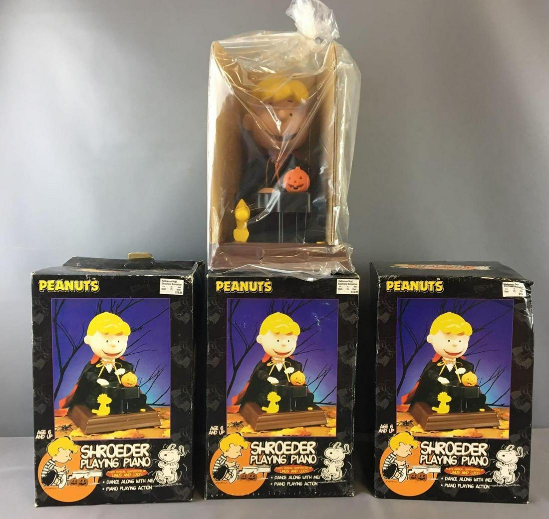 Group of 3 Peanuts Halloween Schroeder Playing Piano In: 2 brand new in box