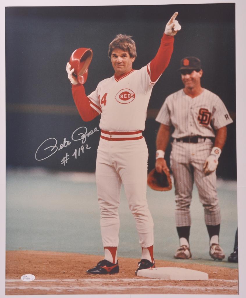 Cincinnati Reds Pete Rose Signed Photograph with JSA (1 of 3)