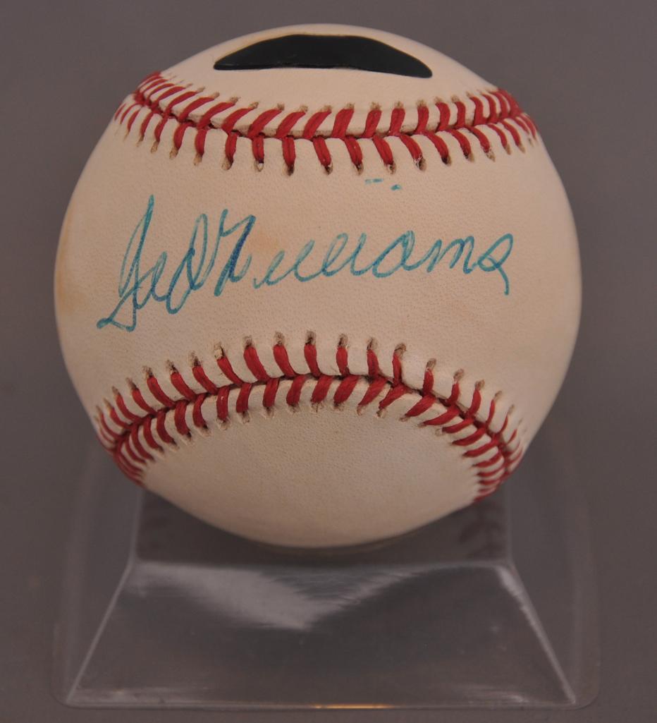 Boston Red Sox Ted Williams Signed Baseball with PSA (1 of 3)