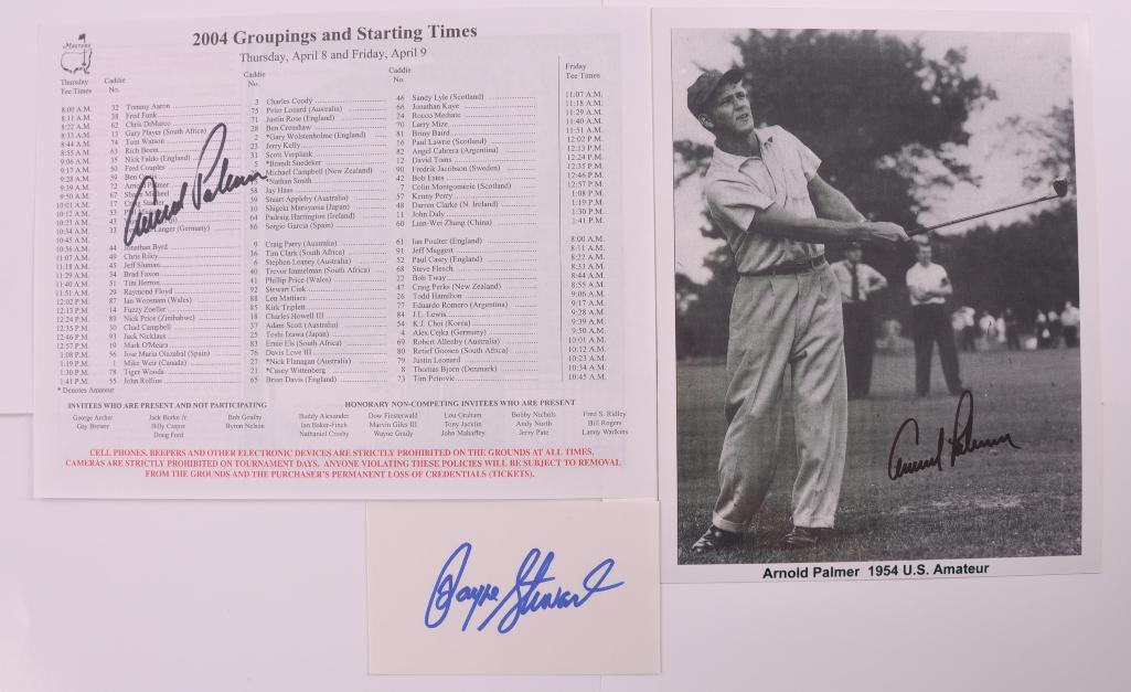 Group of Arnold Palmer and Payne Stewart Signed Items (1 of 6)