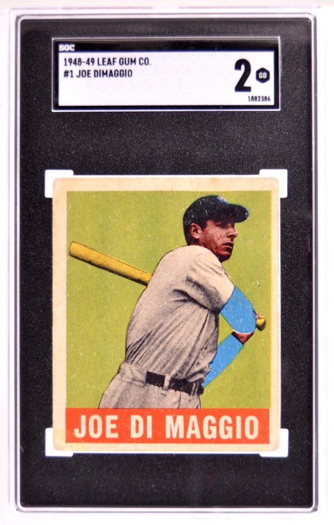 1948-49 Leaf New York Yankee Joe DiMaggio Baseball Card (1 of 2)