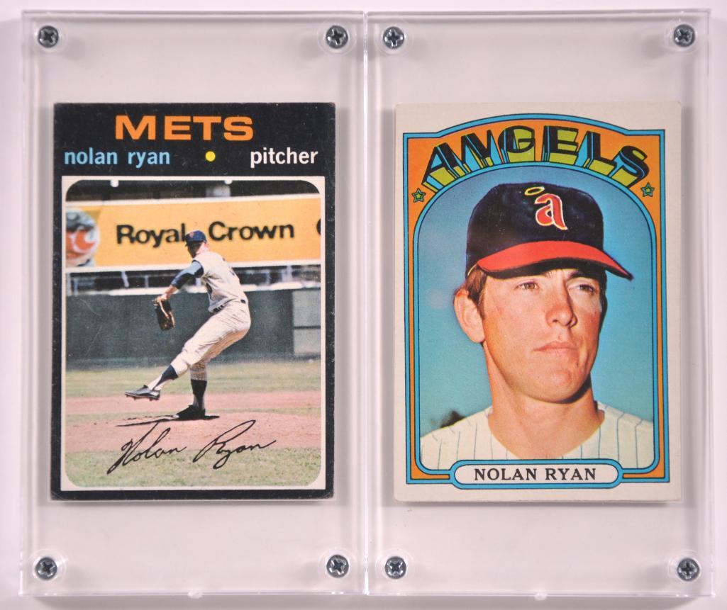 1971 and 72 Topps Nolan Ryan Baseball Cards (1 of 2)