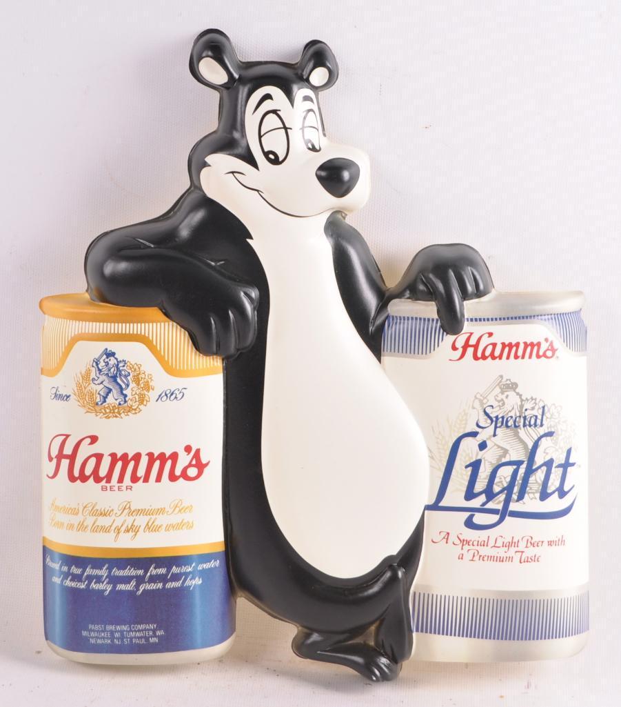 Vintage Hamm's Special Light Beer Vacuum Formed: 10 x 12 1/2 inches
