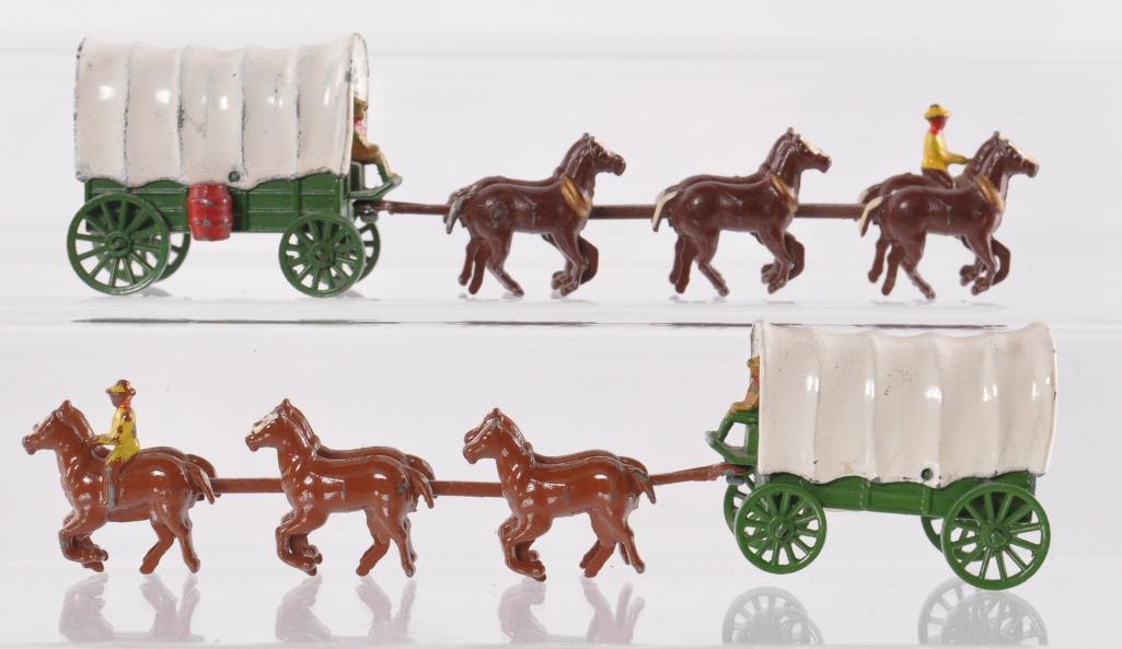Group of 2 Moko Models by Lesney Die-Cast Covered: One with Red Barrels One without. Made in England