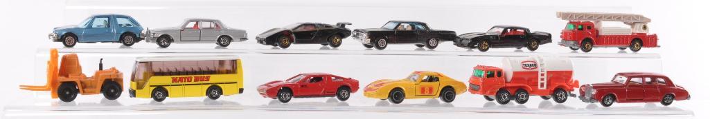 Group of Tomica Die-Cast Vehicles: Includes Cars, Buses, and More