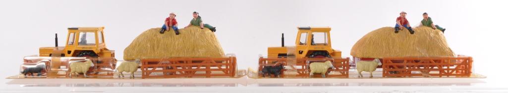 Group of 2 Corgi Toys Massey Ferguson Tractor and Hay: Die-Cast, Made in England