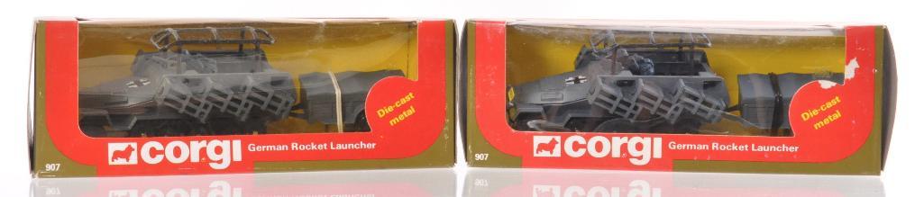Group of 2 Corgi Toys No. 907 German Rocket Launchers: New in Original Packaging