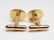Lot of 2 Pairs : Tiger's Eye Cufflinks - Green and - 5